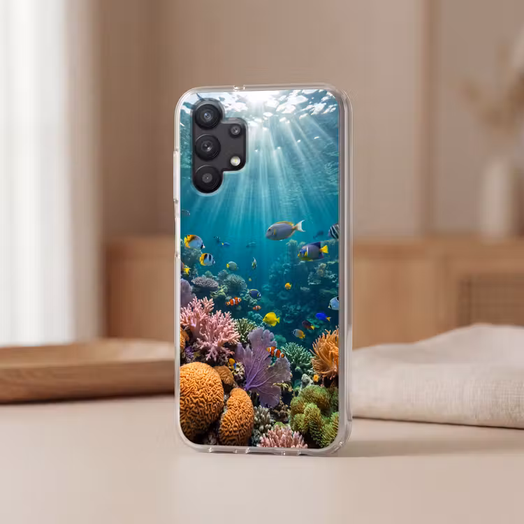 Vis - Koraal - Oceaan - Natuur - Kleurrijk Telefoonhoesje Samsung Galaxy A32 5G klein -sfeer2