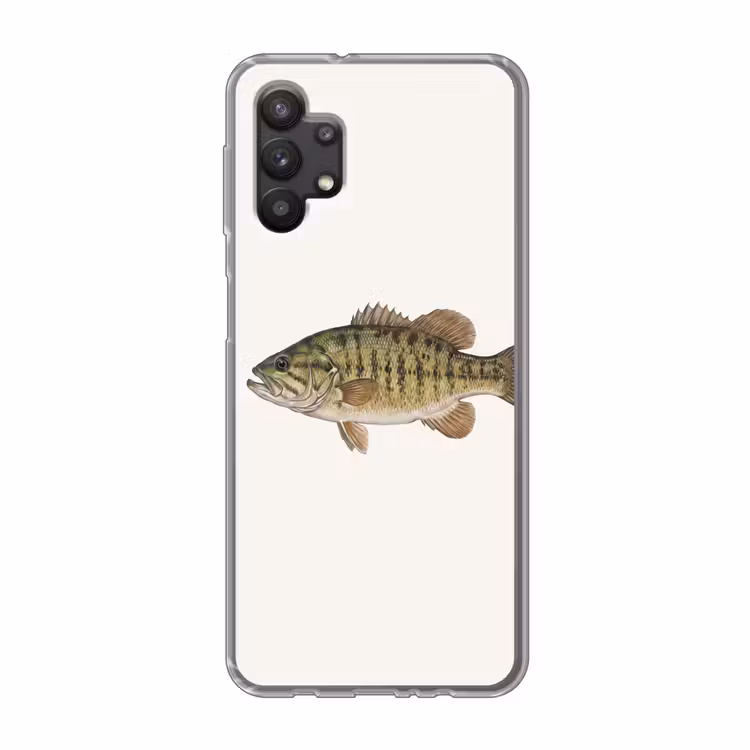 Vissen - Natuur - Vintage Telefoonhoesje Samsung Galaxy A32 5G klein -3d