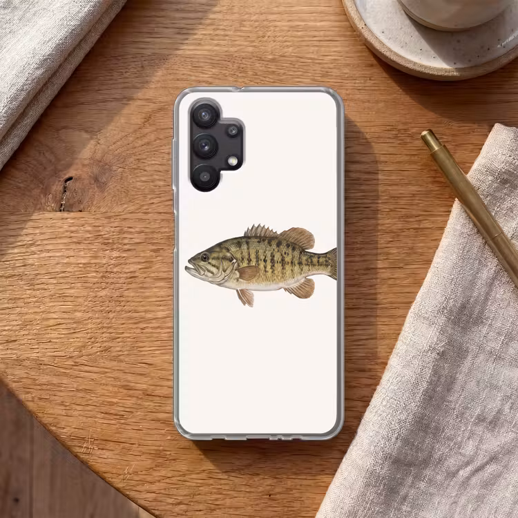 Vissen - Natuur - Vintage Telefoonhoesje Samsung Galaxy A32 5G klein -sfeer1