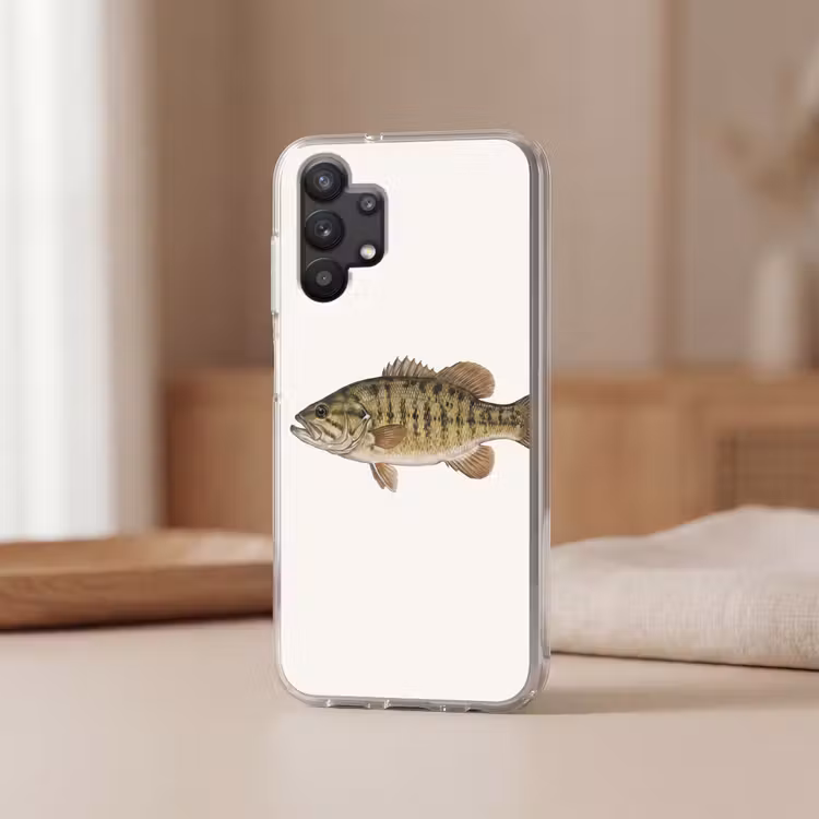 Vissen - Natuur - Vintage Telefoonhoesje Samsung Galaxy A32 5G klein -sfeer2