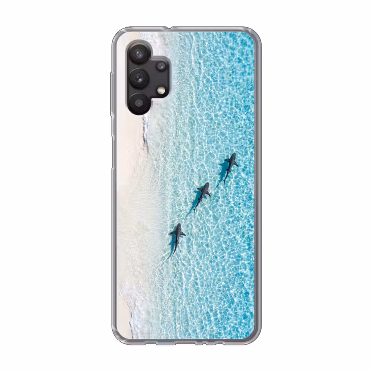 Vis - Oceaan - Strand - Turquoise - Natuur Telefoonhoesje Samsung Galaxy A32 5G klein -3d