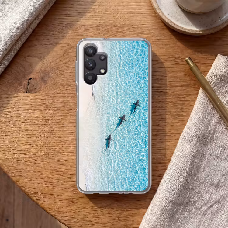 Vis - Oceaan - Strand - Turquoise - Natuur Telefoonhoesje Samsung Galaxy A32 5G klein -sfeer1