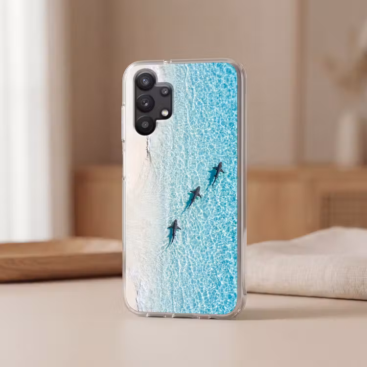 Vis - Oceaan - Strand - Turquoise - Natuur Telefoonhoesje Samsung Galaxy A32 5G klein -sfeer2