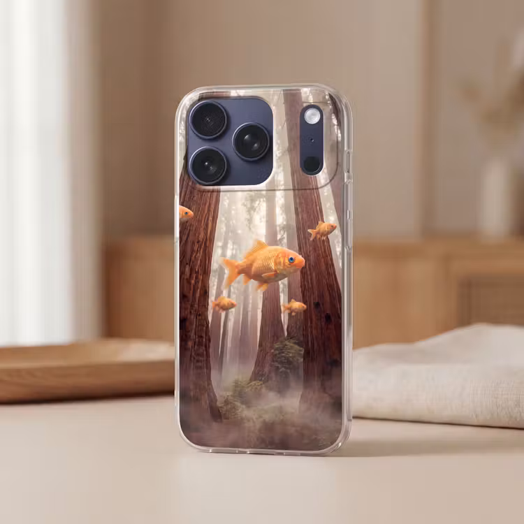 Handyhülle - Fisch – Wald – Fantasie - Vis - Bos - Fantasie Telefoonhoesje iPhone 17 Pro klein
