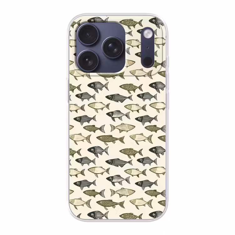 Vissen - Klassiek - Groen Telefoonhoesje iPhone 17 Pro klein 878 -3d