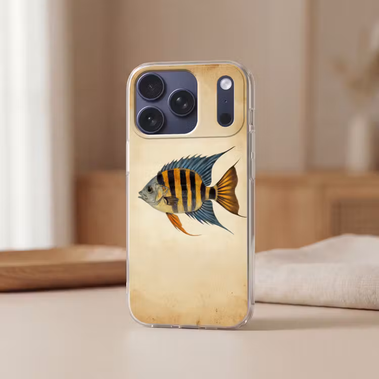 Vis - Tropisch - Strepen - Vinnen Telefoonhoesje iPhone 17 Pro klein -sfeer2