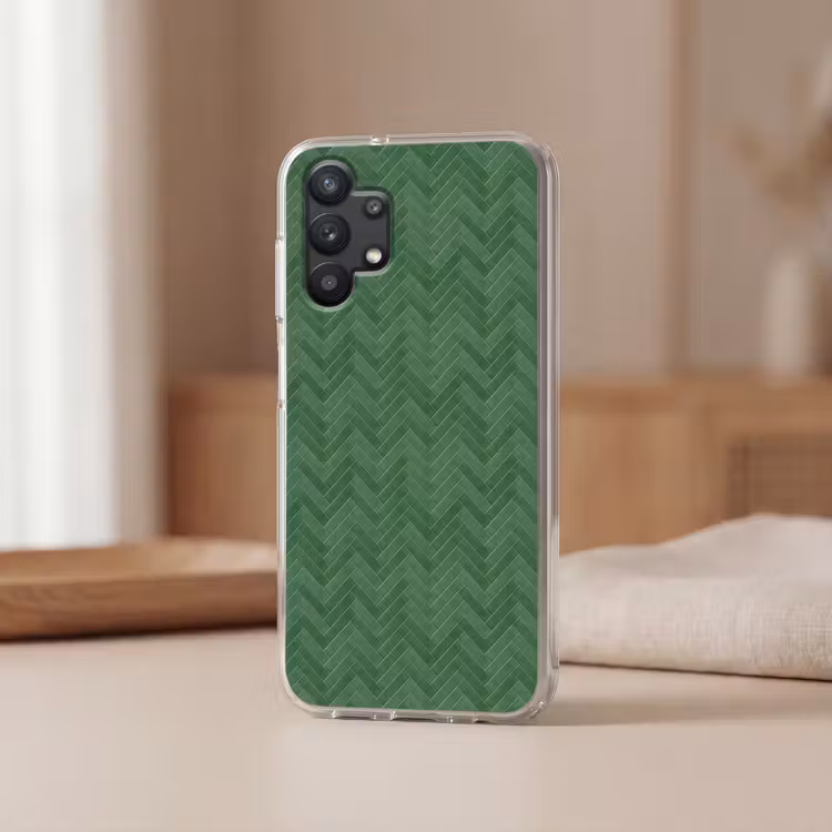 Visgraat - Wandtegel - Bosgroen Telefoonhoesje Samsung Galaxy A32 5G klein 346 -sfeer2