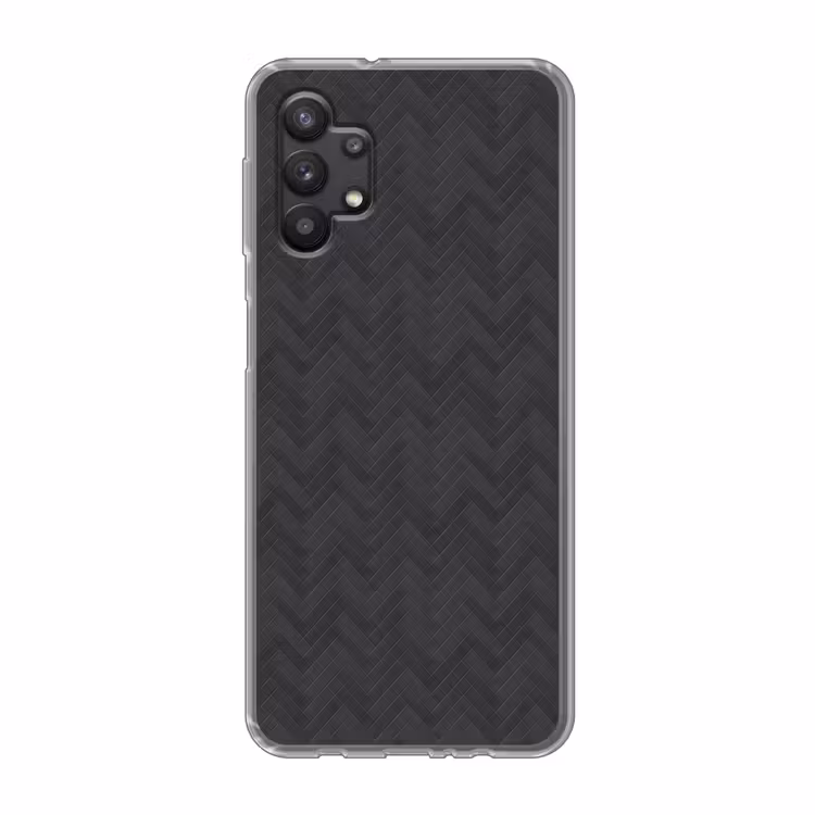 Visgraat - Wandtegel - Donkergrijs Telefoonhoesje Samsung Galaxy A32 5G klein 346 -3d