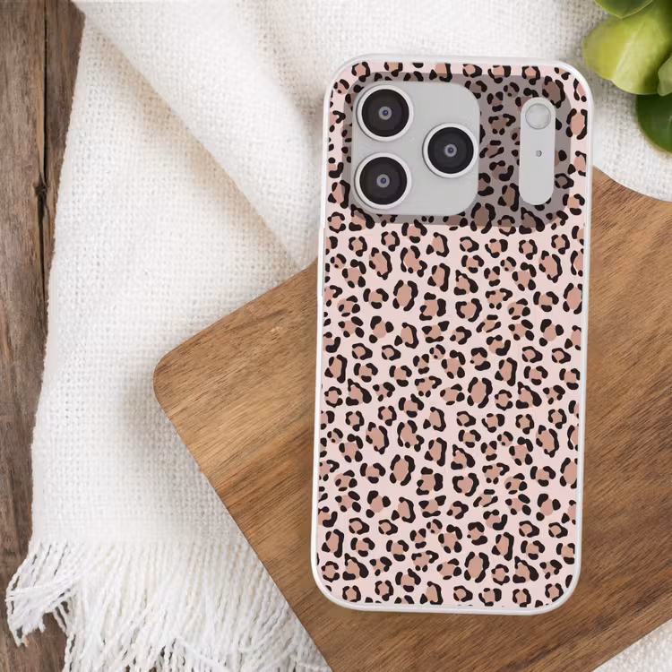 Vlekken - Beige - Luipaard Telefoonhoesje iPhone 17 Pro klein 878 -sfeer1