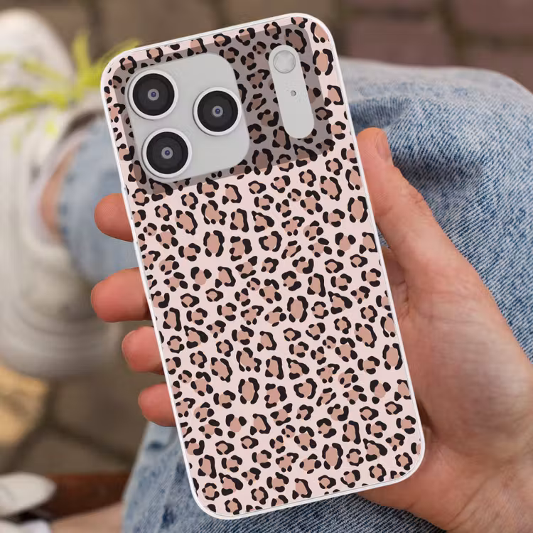 Vlekken - Beige - Luipaard Telefoonhoesje iPhone 17 Pro klein 878 -sfeer2