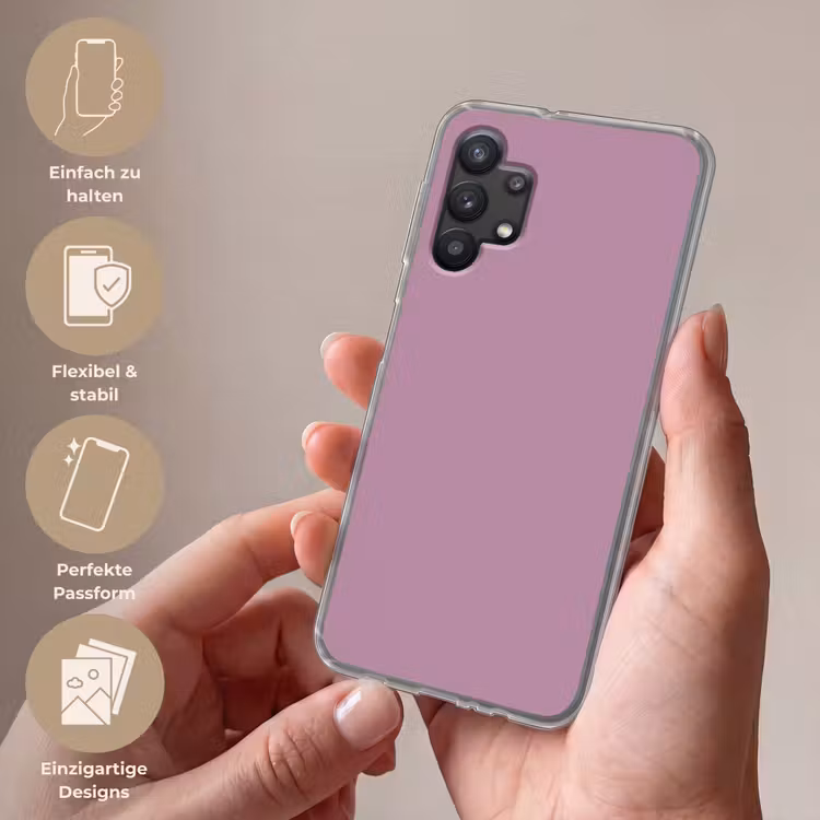 Lilac - Paars - Mauve Telefoonhoesje Samsung Galaxy A32 5G klein 346 -sfeer3_DE