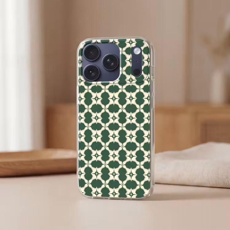 Tegel - Klassiek - Groen Telefoonhoesje iPhone 17 Pro klein 878 -sfeer2