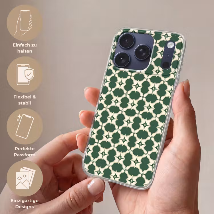 Tegel - Klassiek - Groen Telefoonhoesje iPhone 17 Pro klein 878 -sfeer3_DE