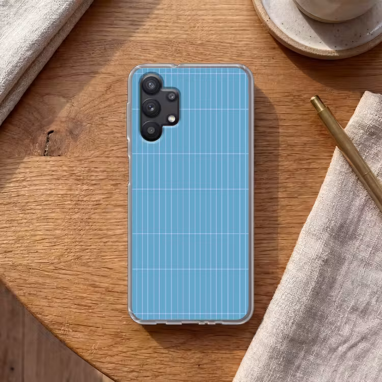 Tegel - Langwerpig - Patroon - Blauw Telefoonhoesje Samsung Galaxy A32 5G klein 346 -sfeer1