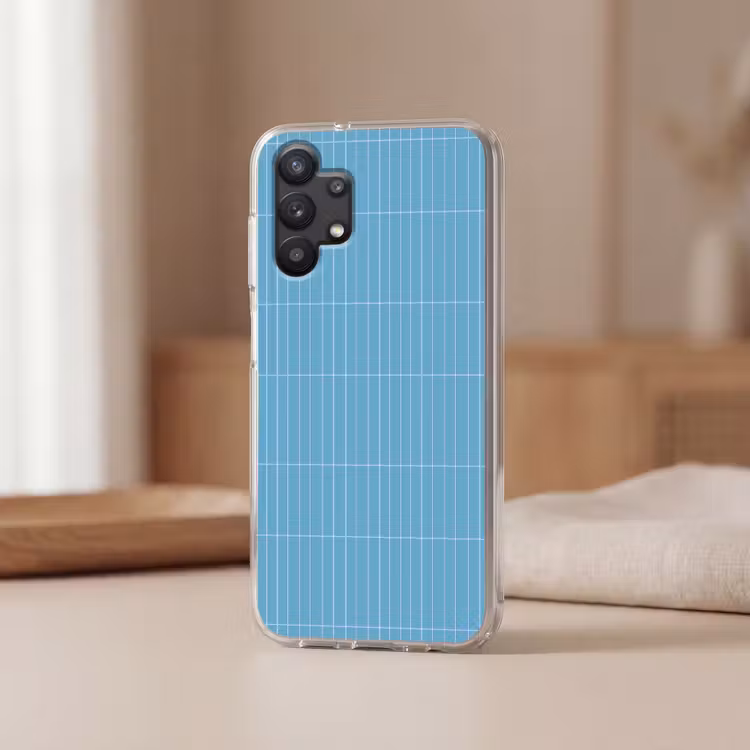 Tegel - Langwerpig - Patroon - Blauw Telefoonhoesje Samsung Galaxy A32 5G klein 346 -sfeer2