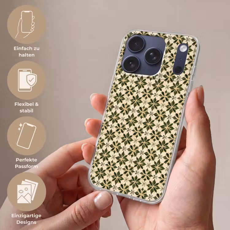 Tegel - Dessin - Groen Telefoonhoesje iPhone 17 Pro klein 878 -sfeer3_DE