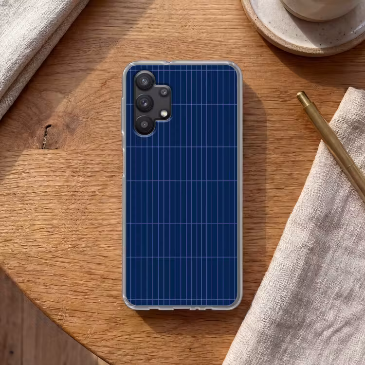 Tegels - Langwerpig - Blauw Telefoonhoesje Samsung Galaxy A32 5G klein 346 -sfeer1