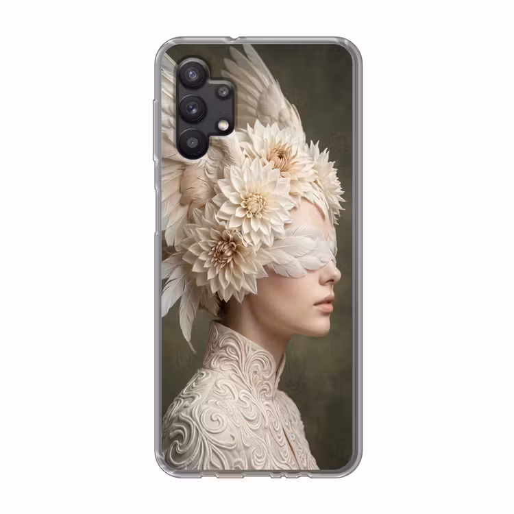 Vleugels - Vrouw - Wit Telefoonhoesje Samsung Galaxy A32 5G klein -3d
