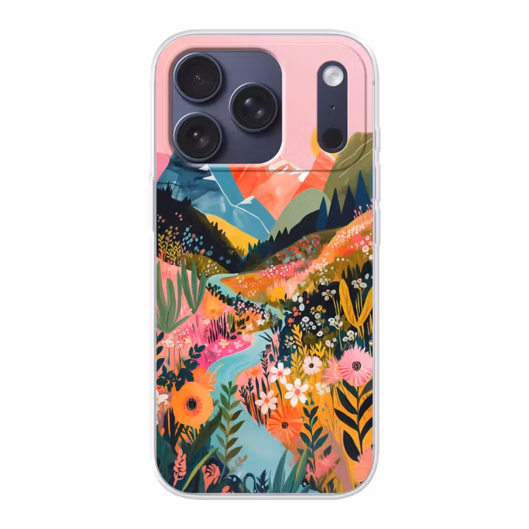 Rivier - Diepte - Bloemen Telefoonhoesje iPhone 17 Pro klein -3d