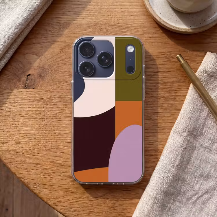 Vormen - Abstract - Kleuren - Vierkant Telefoonhoesje iPhone 17 Pro klein -sfeer1