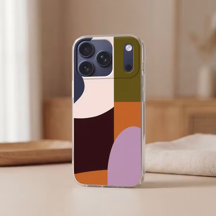 Vormen - Abstract - Kleuren - Vierkant Telefoonhoesje iPhone 17 Pro klein -sfeer2
