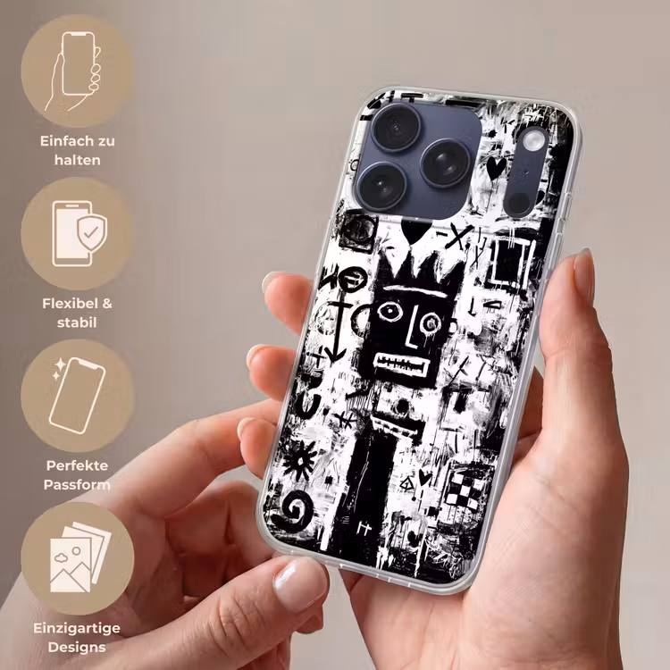 Vormen - Gezocht - Zwart - Abstract Telefoonhoesje iPhone 17 Pro klein -sfeer3_DE