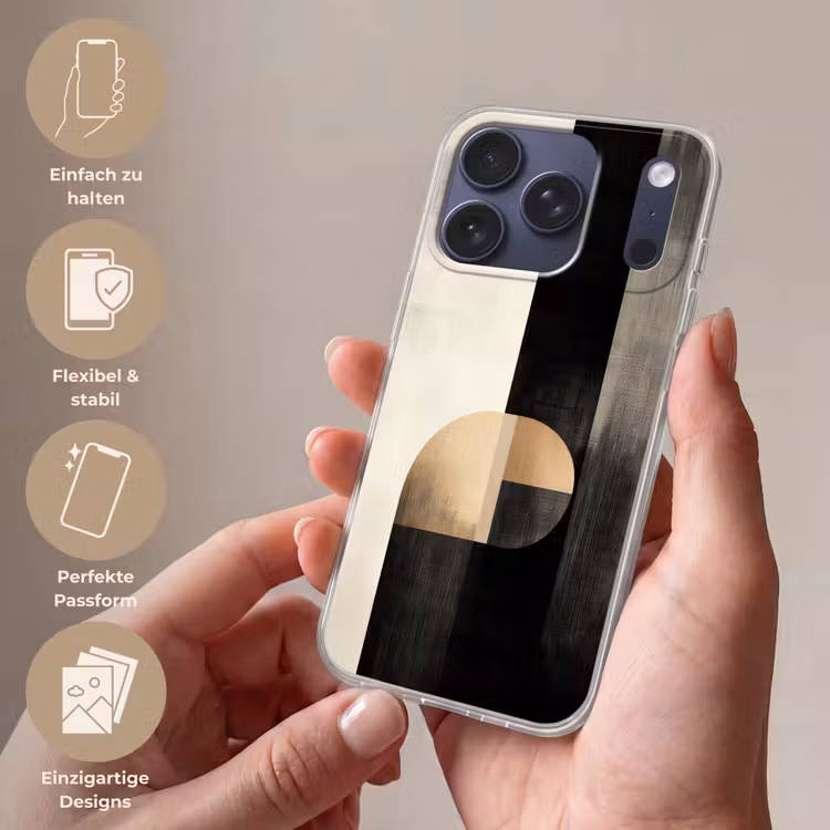 Vormen - Modern - Zwart Telefoonhoesje iPhone 17 Pro klein -sfeer3_DE