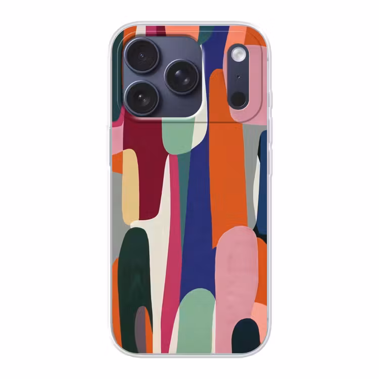 Vormen - Ritmisch - Kleuren - Abstract Telefoonhoesje iPhone 17 Pro klein -3d