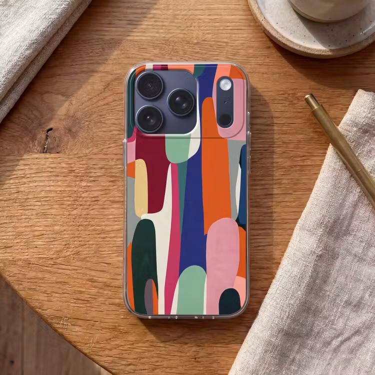 Vormen - Ritmisch - Kleuren - Abstract Telefoonhoesje iPhone 17 Pro klein -sfeer1