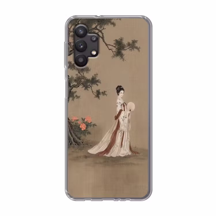 Vrouw - Azië - Kunst - Beige Telefoonhoesje Samsung Galaxy A32 5G klein -3d