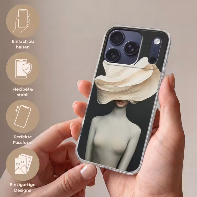 Vrouw - Beige - hoed Telefoonhoesje iPhone 17 Pro klein -sfeer3_DE