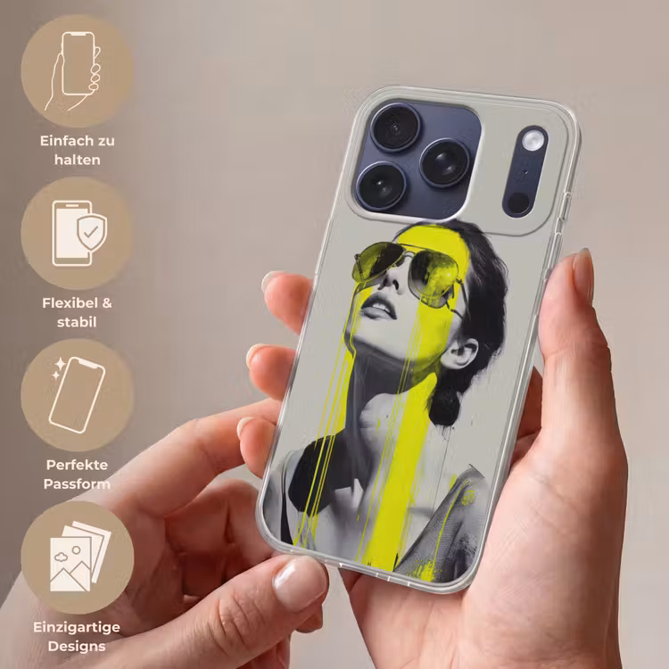 Vrouw - Bril - Verf Telefoonhoesje iPhone 17 Pro klein -sfeer3_DE