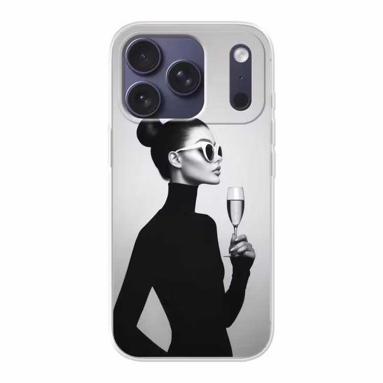 Vrouw - Champagne - Modern Telefoonhoesje iPhone 17 Pro klein -3d