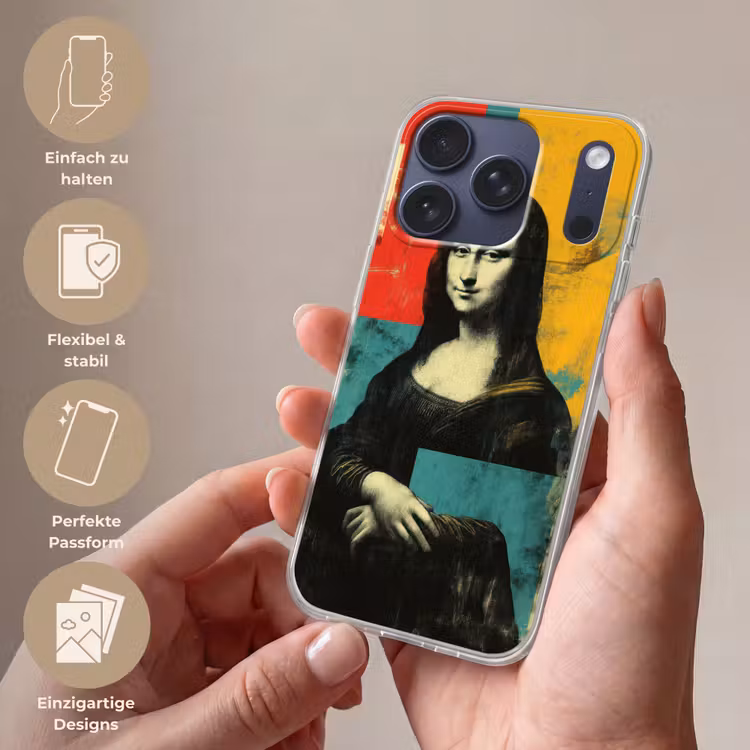 Vrouw - Kleurvlakken - Klassieke schilderkunst Telefoonhoesje iPhone 17 Pro klein -sfeer3_DE