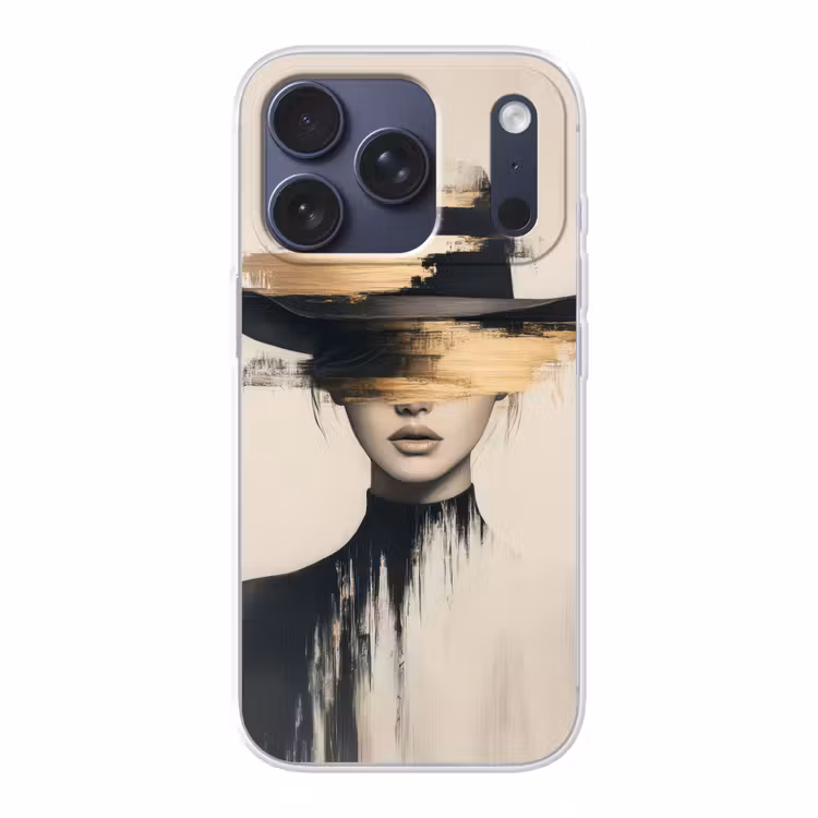 Vrouw - Hoed - Verf Telefoonhoesje iPhone 17 Pro klein -3d