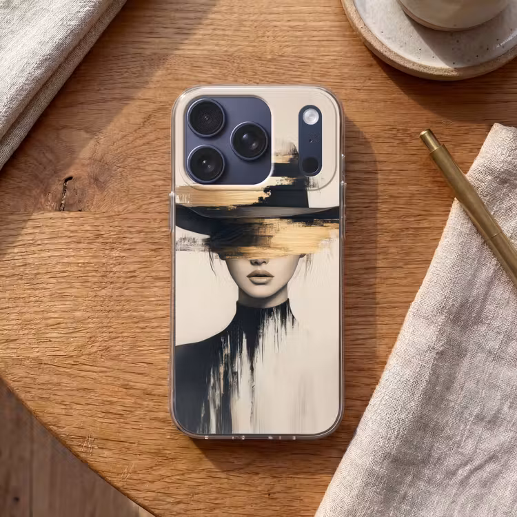 Vrouw - Hoed - Verf Telefoonhoesje iPhone 17 Pro klein -sfeer1