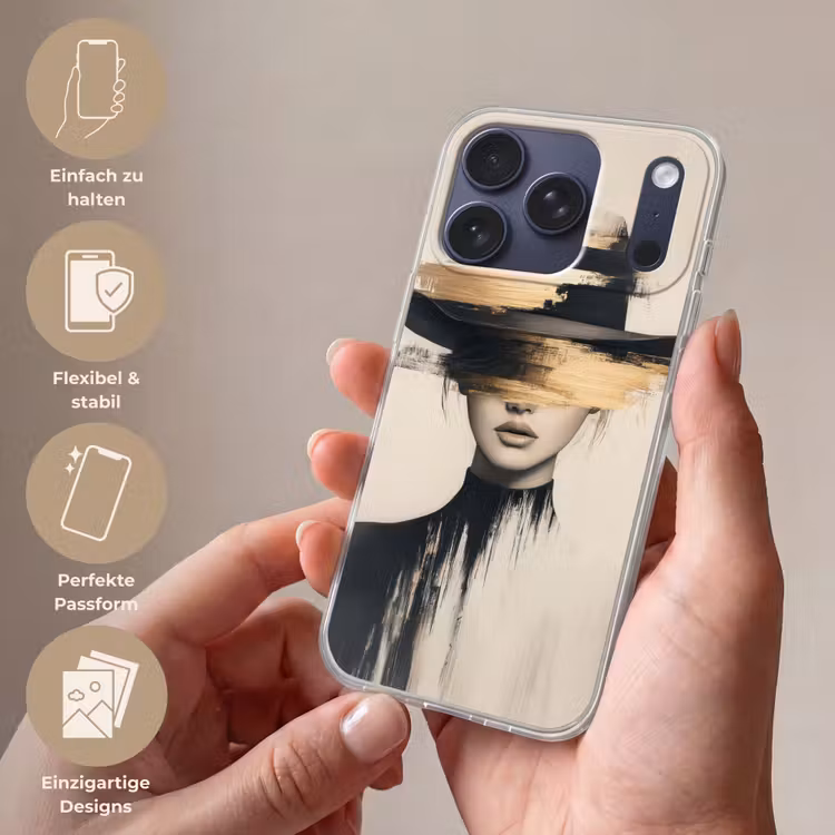 Vrouw - Hoed - Verf Telefoonhoesje iPhone 17 Pro klein -sfeer3_DE