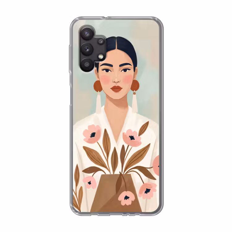 Vrouw - Kimono - Pastel Telefoonhoesje Samsung Galaxy A32 5G klein -3d