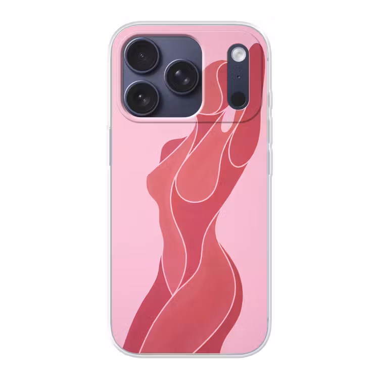 Vrouw - Lichaam - Abstract - Roze Telefoonhoesje iPhone 17 Pro klein -3d