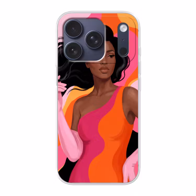 Vrouw - Portret - Kleurrijk - Modern - Kunst Telefoonhoesje iPhone 17 Pro klein -3d