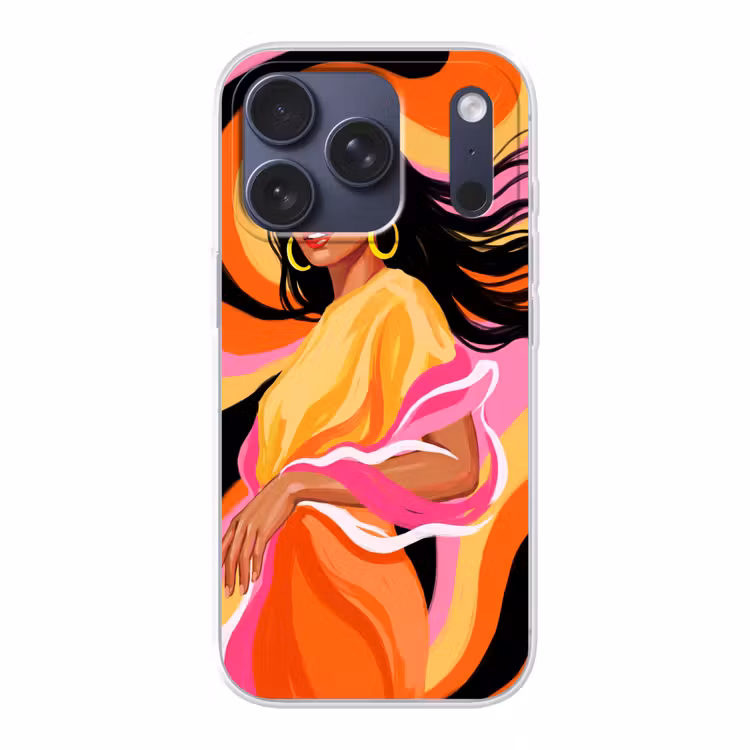 Vrouw - Zonnebril - Abstract - Kleurrijk Telefoonhoesje iPhone 17 Pro klein -3d