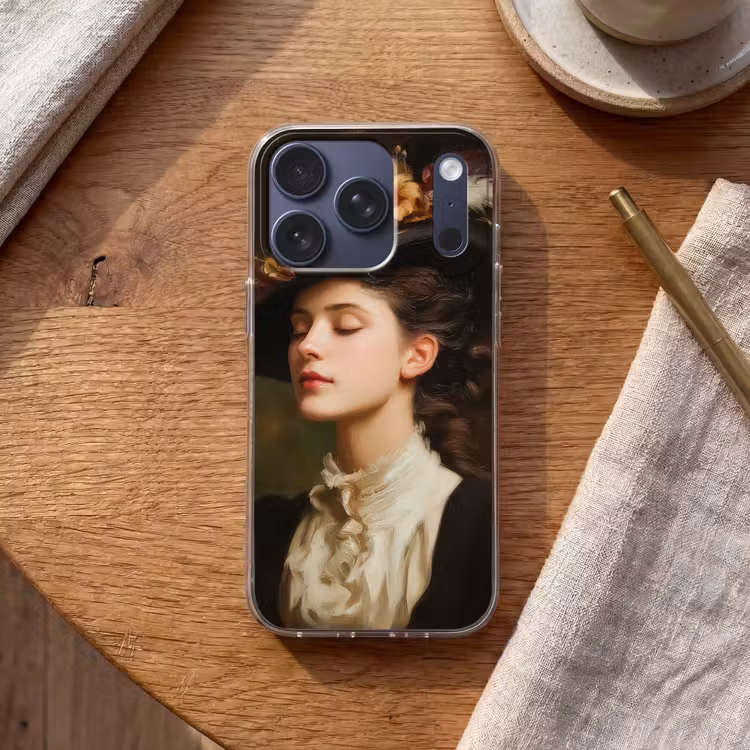 Vrouw - Victoriaans - Portret Telefoonhoesje iPhone 17 Pro klein -sfeer1