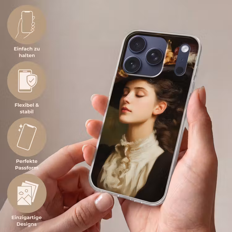 Vrouw - Victoriaans - Portret Telefoonhoesje iPhone 17 Pro klein -sfeer3_DE