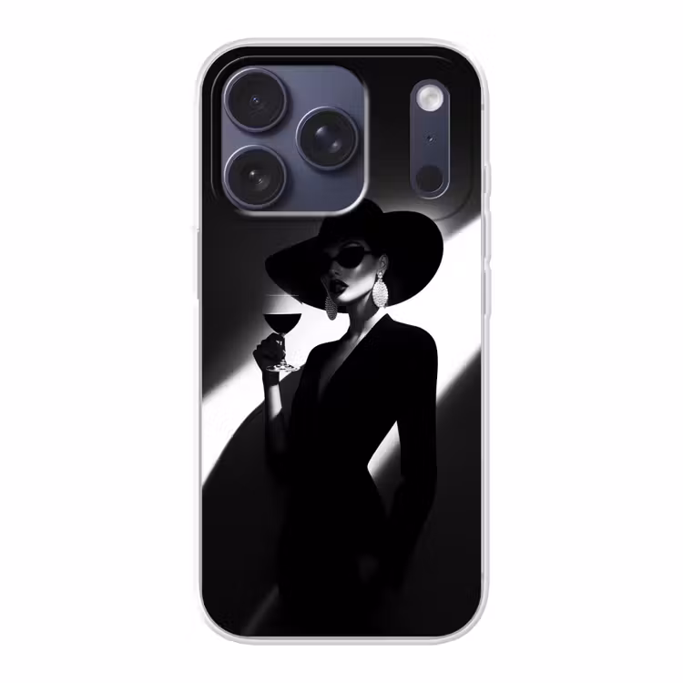 Vrouw - Wijn - Chic Telefoonhoesje iPhone 17 Pro klein -3d