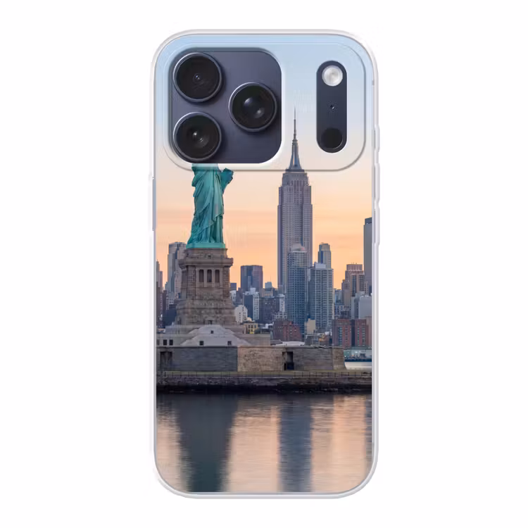 Vrijheidsbeeld - New York - Zonsopgang - Stad - Architectuur Telefoonhoesje iPhone 17 Pro klein -3d