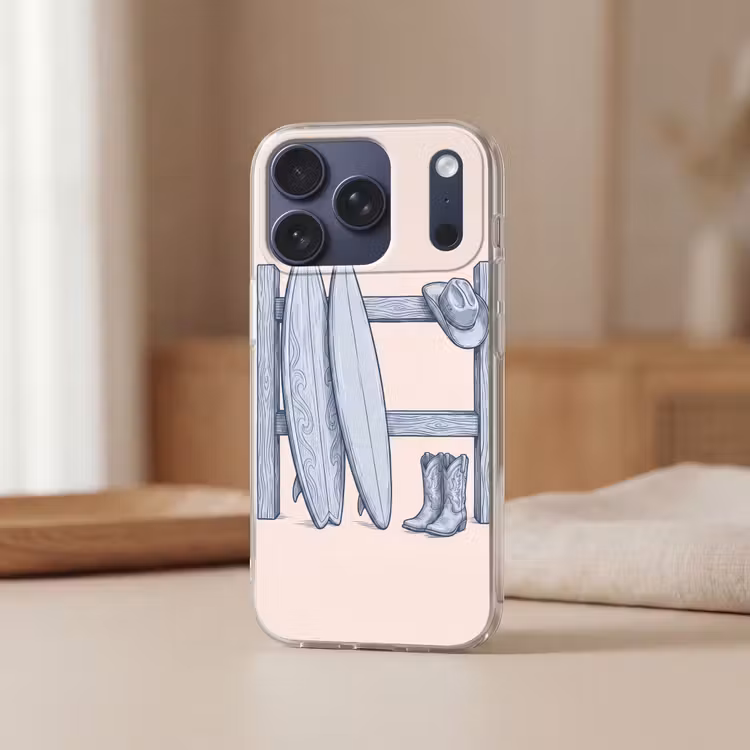 Recreatie - Kleding - Avontuur - Illustratie - Zomer Telefoonhoesje iPhone 17 Pro klein -sfeer2