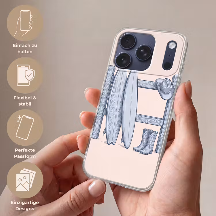 Recreatie - Kleding - Avontuur - Illustratie - Zomer Telefoonhoesje iPhone 17 Pro klein -sfeer3_DE