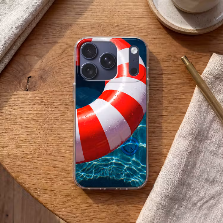 Recreatie - Water - Zomer - Rood - Wit Telefoonhoesje iPhone 17 Pro klein -sfeer1