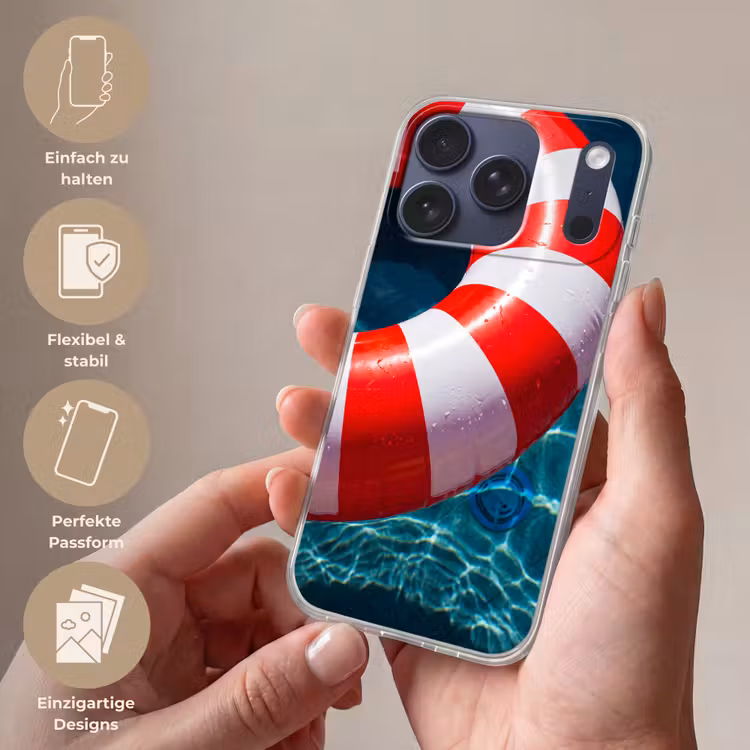 Recreatie - Water - Zomer - Rood - Wit Telefoonhoesje iPhone 17 Pro klein -sfeer3_DE