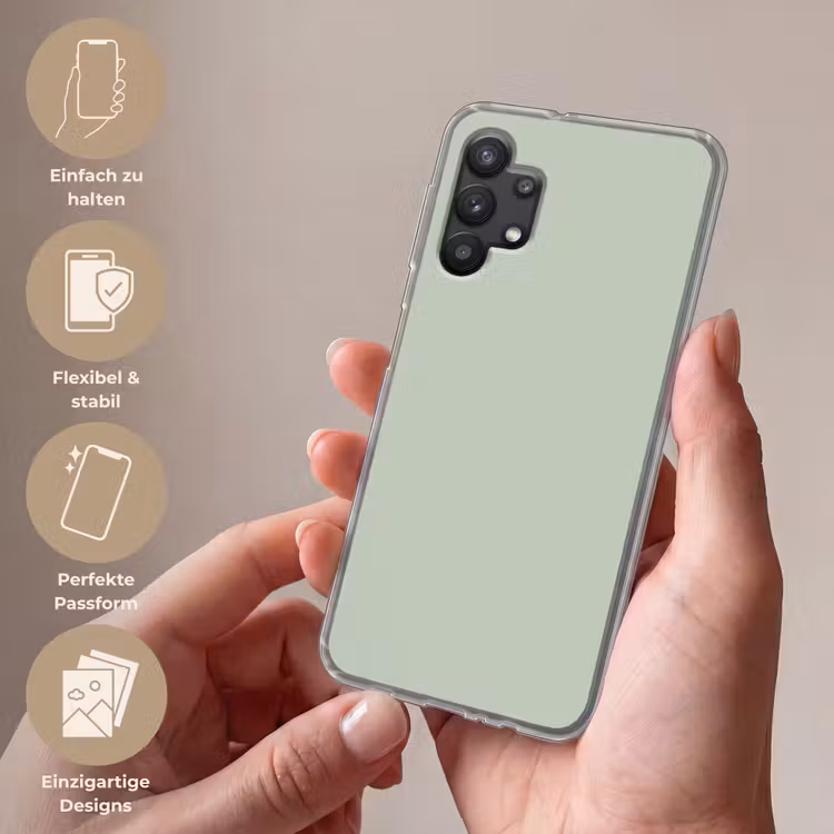 Frosted - Mint - Groen Telefoonhoesje Samsung Galaxy A32 5G klein 346 -sfeer3_DE
